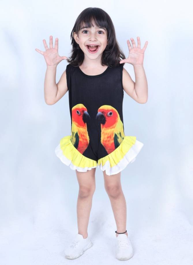 BABY 8 KIDS Designer Pari look Piece Western Party Wear Type Imported Lycra Digital Print Children Collection